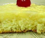 Lemon Pudding Cake Closeup