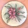 Plumeria, 10 inch round plate