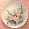 Pink Tulips, 10 inch round plate
